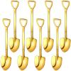 8 Pieces Gold Shovel Shape Spoons Stainless Steel Shovel Shape Coffee Ice Cream Dessert Spoons for Home and Party view 1