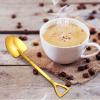 8 Pieces Gold Shovel Shape Spoons Stainless Steel Shovel Shape Coffee Ice Cream Dessert Spoons for Home and Party view 3