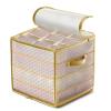 Plastic Christmas Ornament Storage Box with 2 Dual Zipper Closure and Handle, Keeps 64 Holiday Ornaments Baubles, Christmas Tree Decorations Container Organizer with Compartments (Yellow) view 2