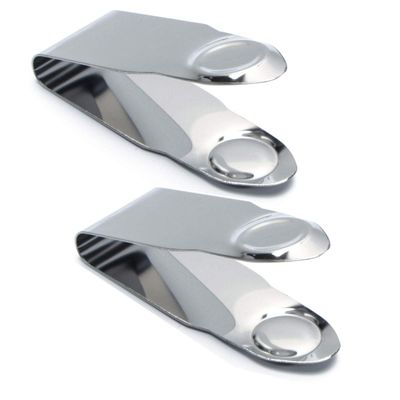 2Pcs Stainless Steel Strawberry Huller Fruit Stem Remover Picker Leaf Peeler Tweezers Kitchen Gadgets for Strawberry Cherry Tomato Fruit Tools, Silver