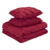 1 Pcs Pinch Pleat Comforter Set with Pillow Sham Light Weight Goose Down-Alternative Ultra-Soft Cotton Shell 500 GSM Comforter All Seasons Pintuck Style Comforter Set King/Cal King, Pinch Burgundy view 2