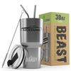 1969 Ford Mustang Coupe Beast 30 oz Stainless Steel Insulated Tumbler w/Lid, 2 Straws, Brush and Gift Box stainless