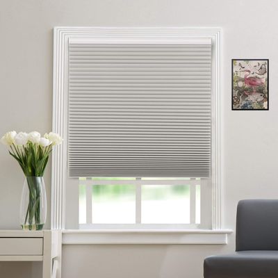 Blackout Window Shades Cordless Cellular Blinds for Window, Insulated Honeycomb Shades for Home Office Bedroom Living Room [Light Grey-Blackout, Size 52 1/2" W x 40" H] Custom Cut to Size