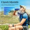 HandFan 10000mAh Portable Neck Fan Rechargeable, 48Hrs Long-Lasted Wearable Personal Fans, Hands Free Necklace Fans, Hanging Cooling Fan for Travel, Hiking, Fishing, Gifts for Women Men view 3