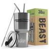 1969 Ford Mustang Fastback Beast 30 oz Stainless Steel Insulated Tumbler w/Lid, 2 Straws, Brush and Gift Box stainless