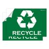 IGNIXIA Pack of 02 Recycle Sign Decals self Adhesive - Recycling Stickers Large 10 x 7 Inches Recycle Sticker for Trash can - Recycle Labels (Green) view 1