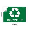 IGNIXIA Pack of 02 Recycle Sign Decals self Adhesive - Recycling Stickers Large 10 x 7 Inches Recycle Sticker for Trash can - Recycle Labels (Green) view 3