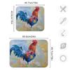 Absorbent Dish Drying Mat for Kitchen Counter - Color Big Rooster Microfiber Drying Pad, Reversible Drainer Mats for Countertop, Large 18 x 24 inch view 3