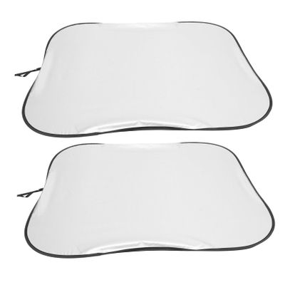 Car Sun Shade 2 Piece Silver Cover for Front Window Protection