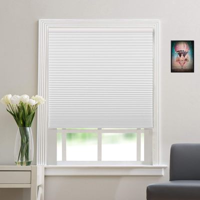 Blackout Window Shades Cordless Cellular Blinds for Window, Insulated Honeycomb Shades for Home Office Bedroom Living Room [White-Blackout, Size 52 1/2" W x 40" H] Custom Cut to Size