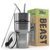 1965-69 Corvair Hardtop Beast 30 oz Stainless Steel Insulated Tumbler w/Lid, 2 Straws, Brush and Gift Box stainless view 1