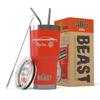 1965 1966 AMC Marlin Beast 30 oz Stainless Steel Insulated Tumbler w/Lid, 2 Straws, Brush and Gift Box red view 1