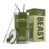 1965 Mercury Montclair Beast 30 oz Stainless Steel Insulated Tumbler w/Lid, 2 Straws, Brush and Gift Box army view 1
