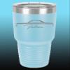 1964 1965 Ford Falcon Hardtop 30oz Stainless Steel Tumbler w/Clear Lid ltblue view 1