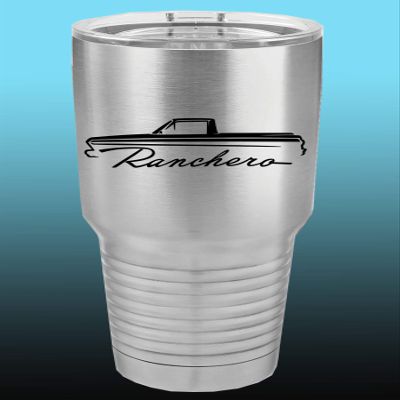 1964 1965 Ford Ranchero Truck 30oz Stainless Steel Tumbler w/Clear Lid stainless