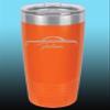 1964 1965 Ford Falcon Hardtop 20oz Stainless Steel Tumbler w/Clear Lid orange view 1