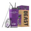 1966-69 Ford Falcon Beast 30 oz Stainless Steel Insulated Tumbler w/Lid, 2 Straws, Brush and Gift Box purple view 1