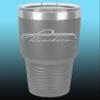 1964 1965 Ford Ranchero Truck 30oz Stainless Steel Tumbler w/Clear Lid grey view 1