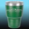 1964 1965 Ford Ranchero Truck 30oz Stainless Steel Tumbler w/Clear Lid green view 1