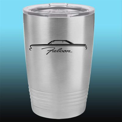 1964 1965 Ford Falcon Hardtop 20oz Stainless Steel Tumbler w/Clear Lid stainless