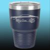 1967 AMC Marlin 30oz Stainless Steel Tumbler w/Clear Lid navy view 1