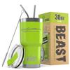 1964 Ford Galaxie Convertible Beast 30 oz Stainless Steel Insulated Tumbler w/Lid, 2 Straws, Brush and Gift Box lime view 1