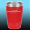 1964 1965 Ford Falcon Hardtop 20oz Stainless Steel Tumbler w/Clear Lid red view 1