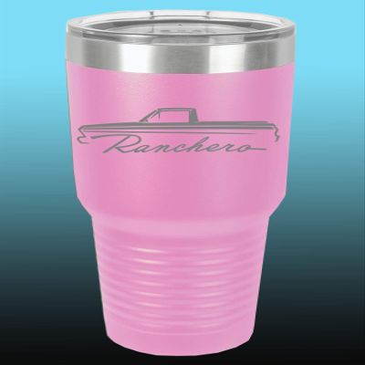 1964 1965 Ford Ranchero Truck 30oz Stainless Steel Tumbler w/Clear Lid lavender