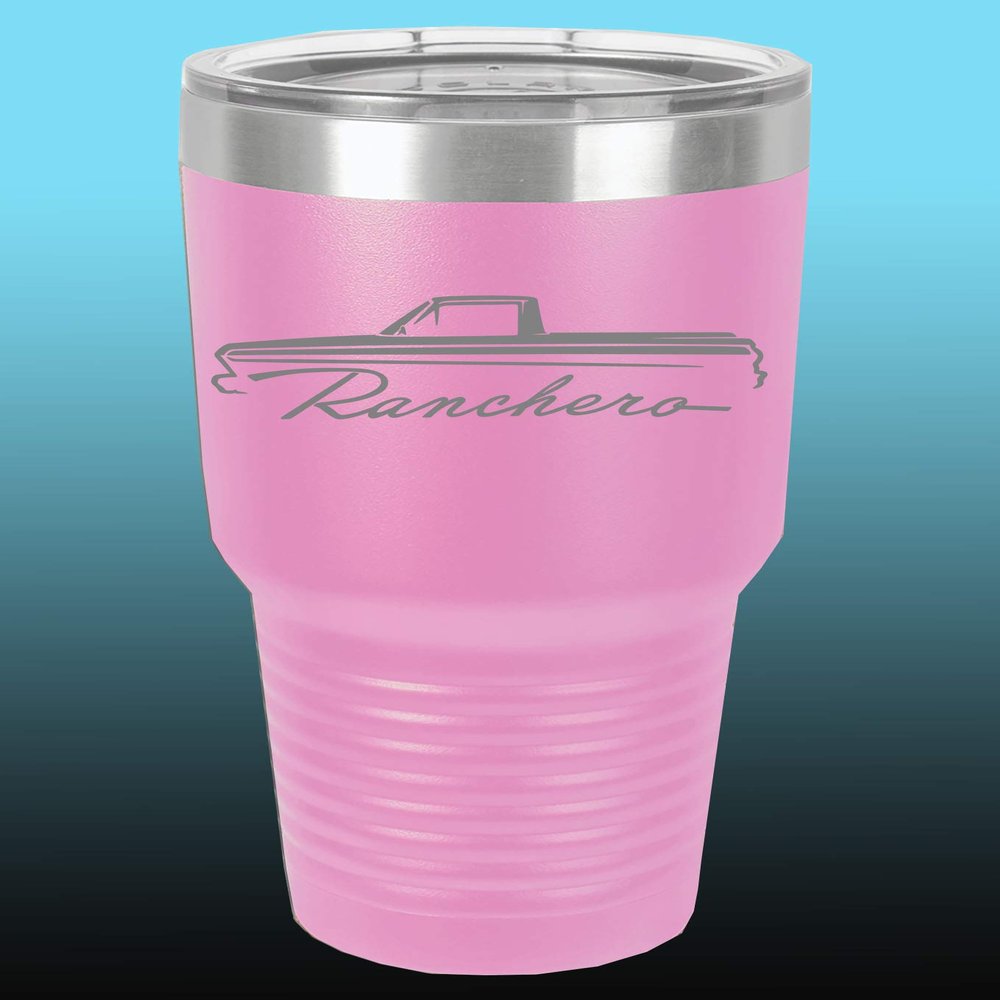 1964 1965 Ford Ranchero Truck 30oz Stainless Steel Tumbler w/Clear Lid lavender