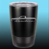 1964 1965 Ford Ranchero Truck 20oz Stainless Steel Tumbler w/Clear Lid black view 1