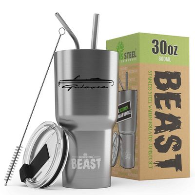 1964 Ford Galaxie Convertible Beast 30 oz Stainless Steel Insulated Tumbler w/Lid, 2 Straws, Brush and Gift Box stainless