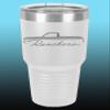 1964 1965 Ford Ranchero Truck 30oz Stainless Steel Tumbler w/Clear Lid white view 1