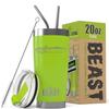 1964 Ford Galaxie Convertible Beast 20 oz Stainless Steel Insulated Tumbler w/Lid, 2 Straws, Brush and Gift Box lime view 1