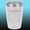 1964 1965 Ford Falcon Hardtop 20oz Stainless Steel Tumbler w/Clear Lid white view 1