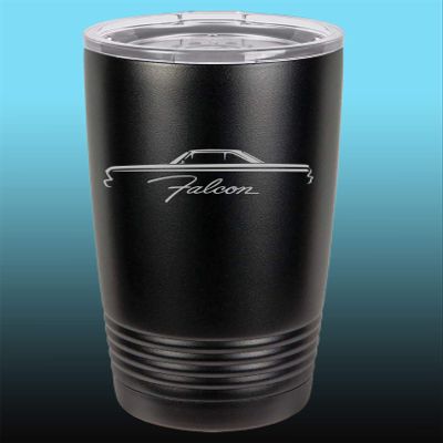 1964 1965 Ford Falcon Hardtop 20oz Stainless Steel Tumbler w/Clear Lid black