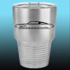 1964 1965 1966 Plymouth Barracuda 30oz Stainless Steel Tumbler w/Clear Lid stainless view 1