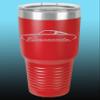 1964 1965 1966 Plymouth Barracuda 30oz Stainless Steel Tumbler w/Clear Lid red view 1