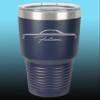 1964 1965 Ford Falcon Hardtop 30oz Stainless Steel Tumbler w/Clear Lid navy view 1