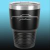 1964 1965 Ford Falcon Hardtop 30oz Stainless Steel Tumbler w/Clear Lid black view 1