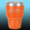 1964 1965 1966 Plymouth Barracuda 30oz Stainless Steel Tumbler w/Clear Lid orange view 1