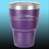 1964 1965 1966 Plymouth Barracuda 30oz Stainless Steel Tumbler w/Clear Lid purple view 1