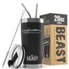 1964 Ford Galaxie Convertible Beast 20 oz Stainless Steel Insulated Tumbler w/Lid, 2 Straws, Brush and Gift Box black view 1