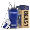 1964 Ford Galaxie Convertible Beast 30 oz Stainless Steel Insulated Tumbler w/Lid, 2 Straws, Brush and Gift Box royal view 1