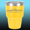 1964 1965 Ford Ranchero Truck 30oz Stainless Steel Tumbler w/Clear Lid yellow view 1