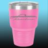 1964 1965 Ford Ranchero Truck 30oz Stainless Steel Tumbler w/Clear Lid pink view 1