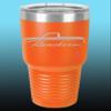 1964 1965 Ford Ranchero Truck 30oz Stainless Steel Tumbler w/Clear Lid orange view 1