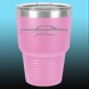 1964 1965 Ford Falcon Hardtop 30oz Stainless Steel Tumbler w/Clear Lid lavender view 1