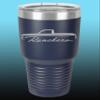 1964 1965 Ford Ranchero Truck 30oz Stainless Steel Tumbler w/Clear Lid navy view 1