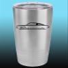 1964 1965 1966 Plymouth Barracuda 20oz Stainless Steel Tumbler w/Clear Lid stainless view 1