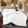 100% Egyption Cotton Comforter Goose Down and Feather Filling Comforter 500 GSM Fill Power All Season White-Cal-King/King (102"X94") Size Soft Quilted with Corner Tabs, Winter Warm Fluffy view 1